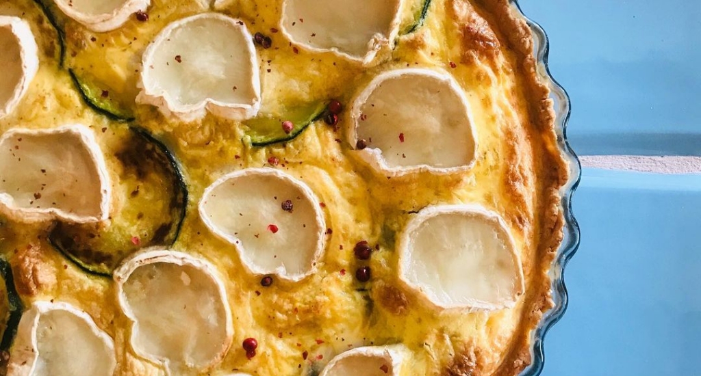 Tarta z dynią, cukinią i kozim serem