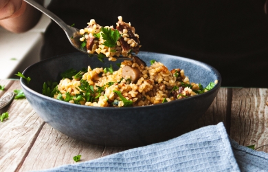 Risotto orkiszowe z pietruszką