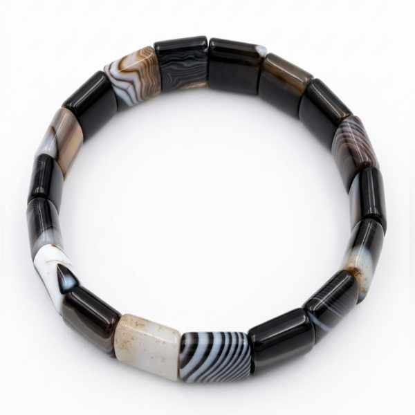 Kamienie szlachetne - bransoletka Onyks Sardonyks Agat, OH-900