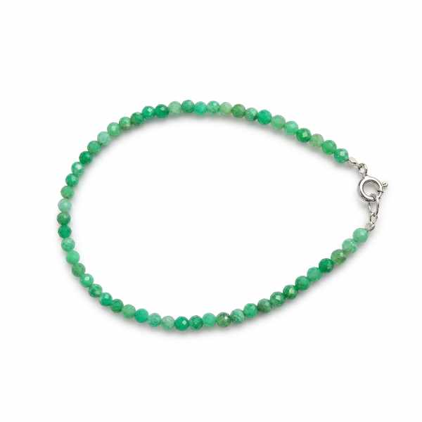 Kamienie szlachetne - Chryzopraz bransoletka