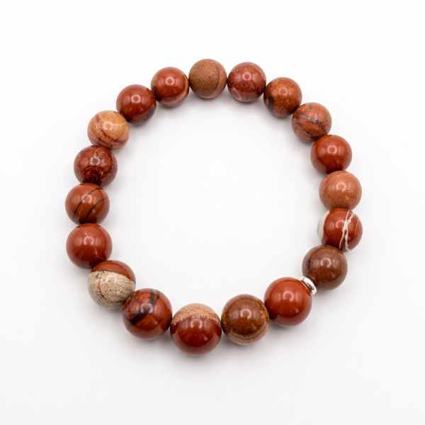 Kamienie szlachetne - Jaspis kulka 10 mm bransoletka, OH-800