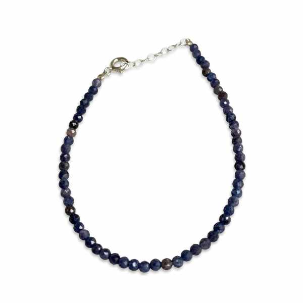 Kamienie szlachetne - Szafir bransoletka kulka faset 3mm