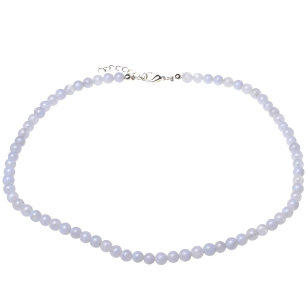 Kamienie szlachetne - Chalcedon kamień polerowany korale 6mm, 70017P