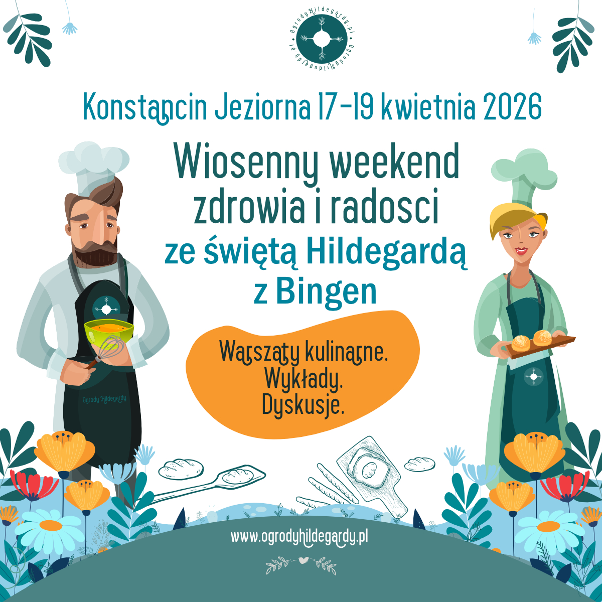 Wiosenne warsztaty zdrowia i radości ze świętą Hildegardą z Bingen 17.04 do 19.04.2026, warsztaty-konstancin_wiosna2026