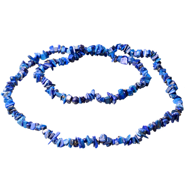Kamienie szlachetne - Lapis lazuli kamień polerowany korale 90cm, 78065