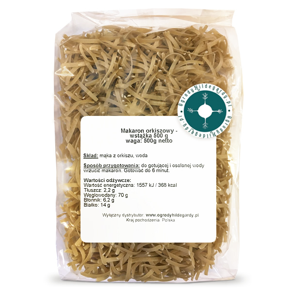 Makaron orkiszowy wstążka 500 g, MO500WK