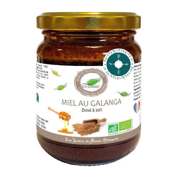 Przyprawy i zioła - Miód z galgantem 20% (240g), E0042