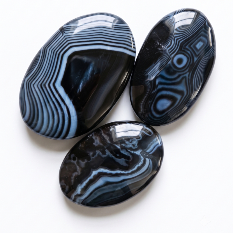 Kamienie szlachetne - Onyx czarny naturalny 4-7 cm