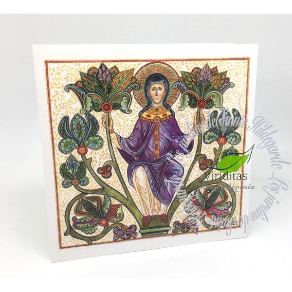 Pocztówka z iluminacją św. Hildegardy 16,5cm, P10041