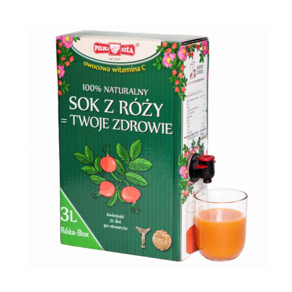 Róża BOX 3l sok 100% - naturalna witamina C, 999