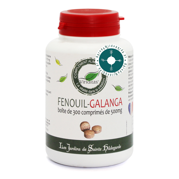 Przyprawy i zioła - Tabletki galgant z koprem włoskim 500mg/300 sztuk, 21013