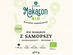 Makaron z samopszy pełnoziarnisty BIO vegan świderki 400 g., Makaron z samopszy 400 - -(Makaron z samopszy 400)