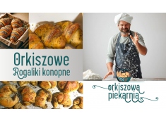 Rogaliki maślane z ziarnami konopi siewnej na zakwasie z mąki orkiszowej Oberkulmer 4szt, rogaliki_konopne